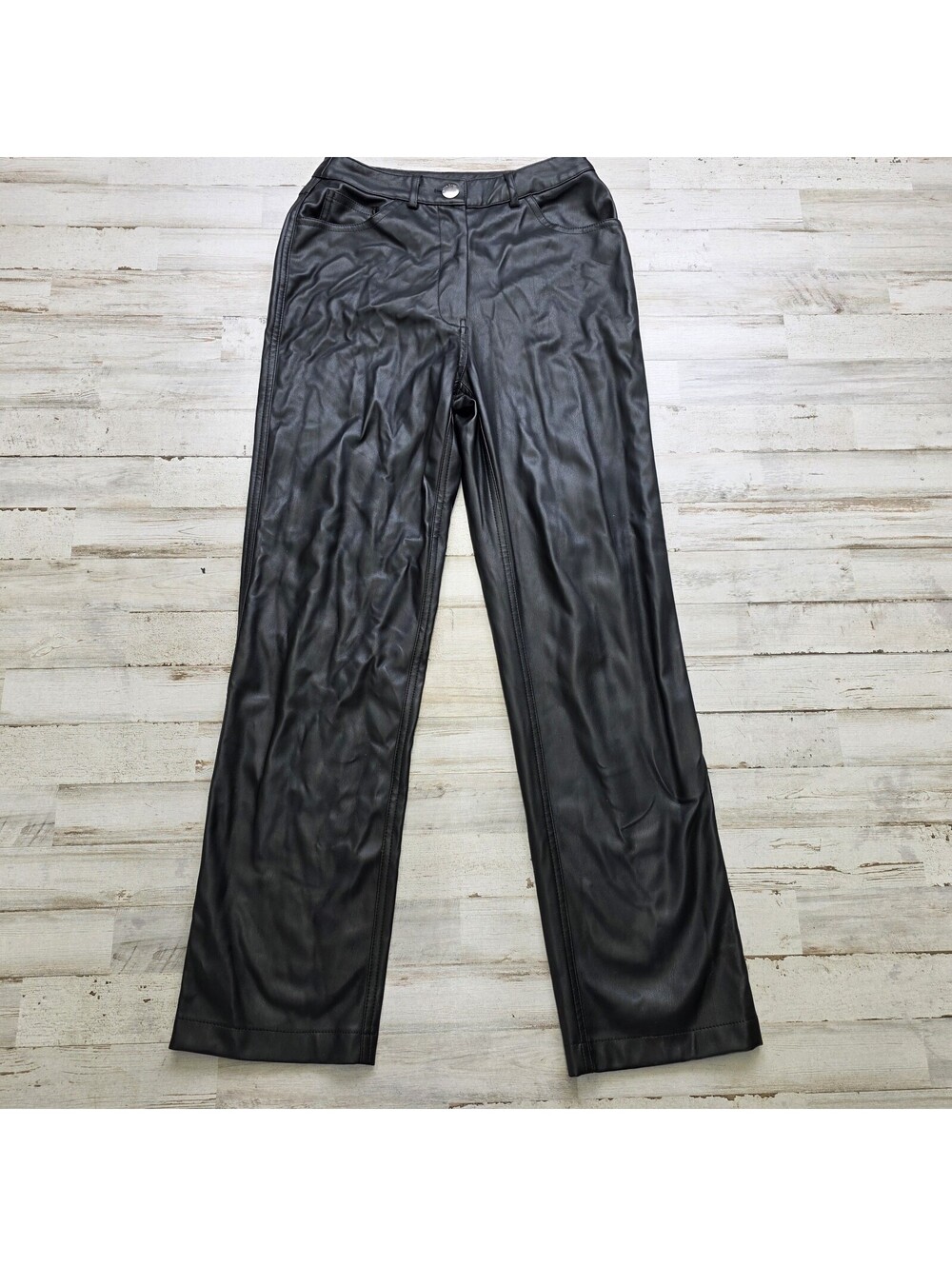 Women’s Faux Leather The Drop Pants High Waist 24” Waist NWT